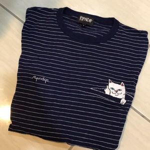 RIPNDIP dark blue cat tee